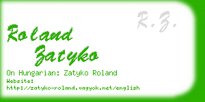 roland zatyko business card